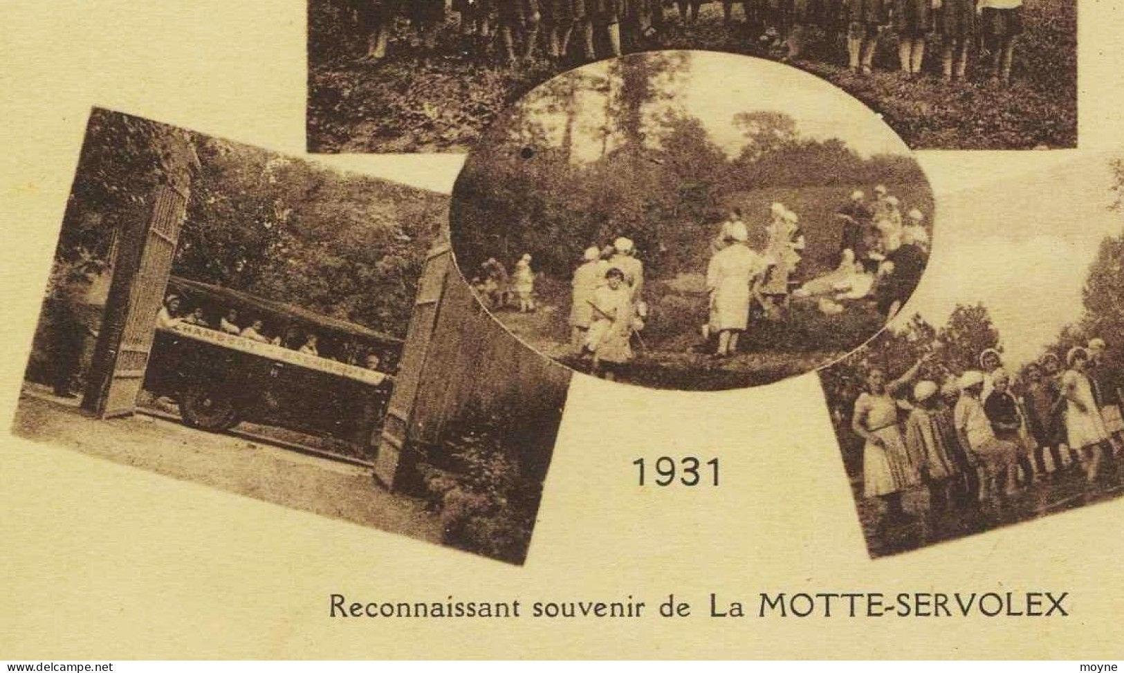 11278 - LA MOTTE SERVOLEX : RECONNAISSANT SOUVENIR ,  VISITE DES FILLES DE ST AMBROISE  (Chambéry) EnTRES  RARE - La Motte Servolex