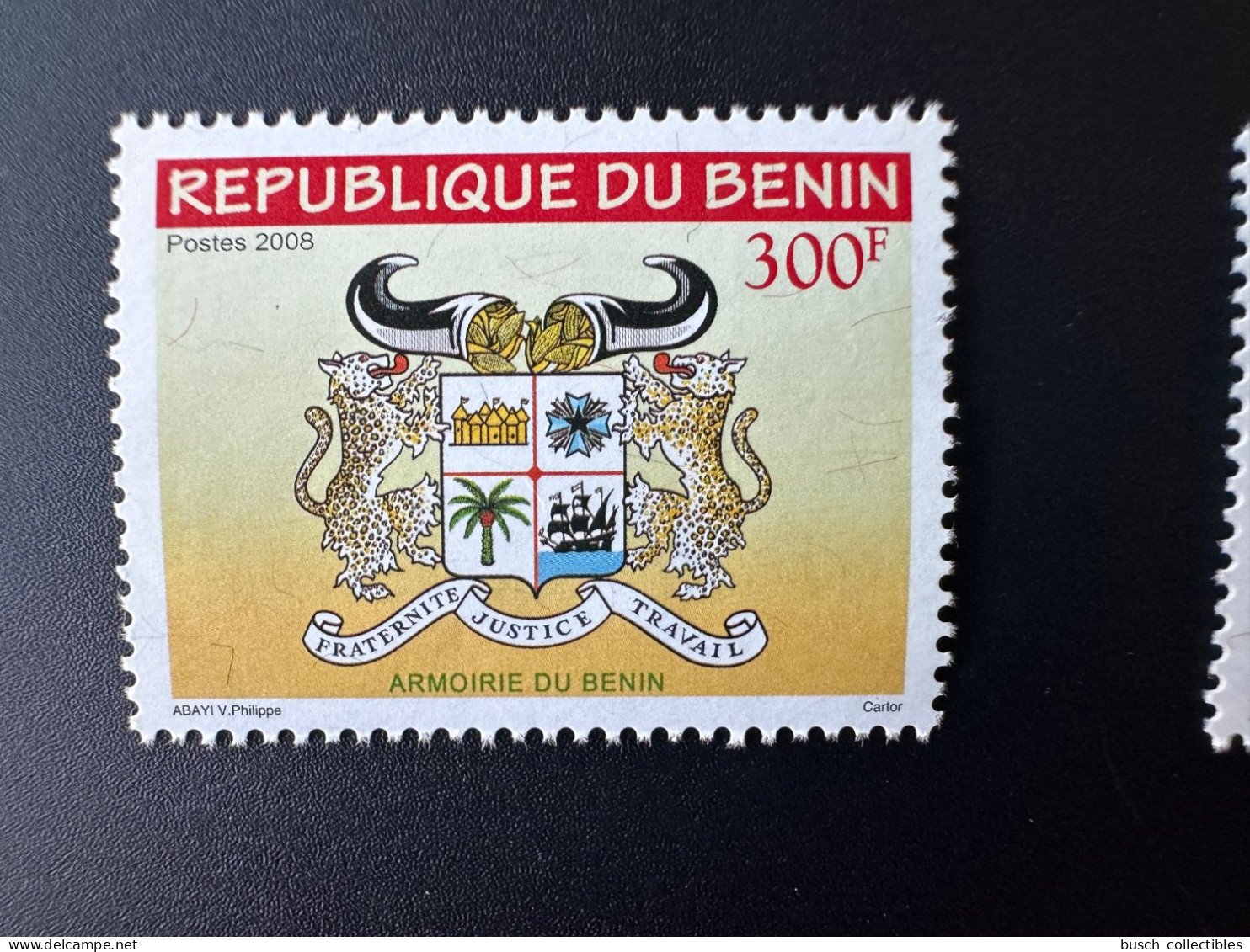 Bénin 2008 Mi. A 1458 Y Fils De Soie Seidefaden Armoirie Coat Of Arms Wappen 300 F MNH** - Benin - Dahomey (1960-...)