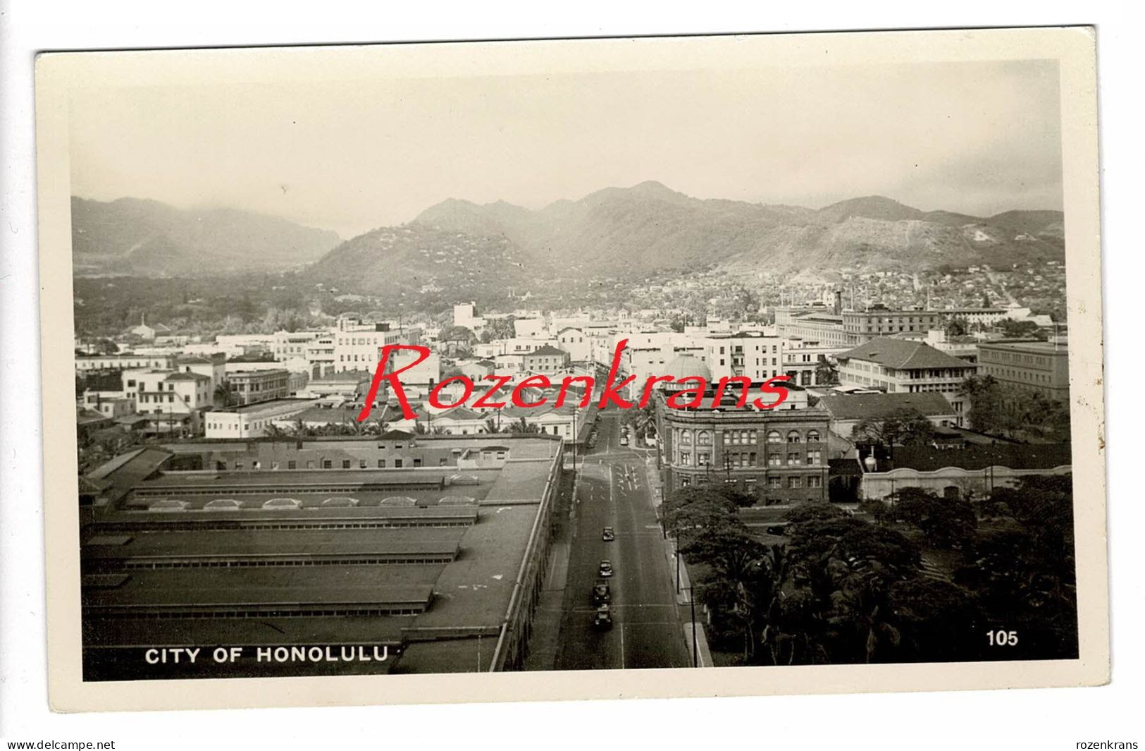 Rare Old Postcard Photocard Hawaiian Islands Hawaii USA City  Of Honolulu (In Very Good Condition) 1951 - Big Island Of Hawaii