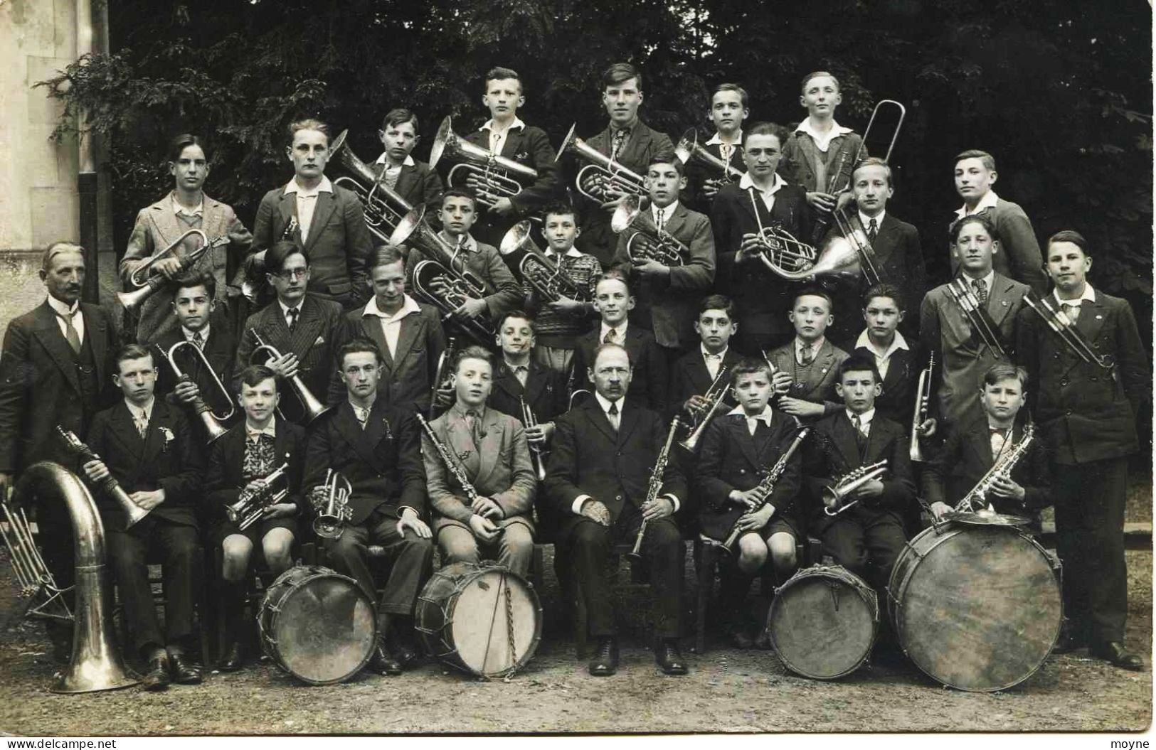 11280 -  LA MOTTE SERVOLEX : LA CLASSE DE MUSIQUE ET LA FANFARE - Mr DUVAL Photo De  Lançon 1935/40  - TRES RARE - La Motte Servolex