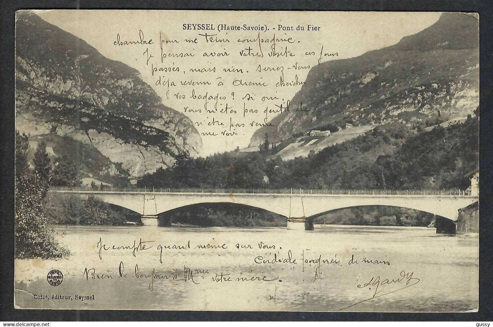 SEYSSEL  Ca.1910: Pont Du Fier, CP D'origine - Seyssel