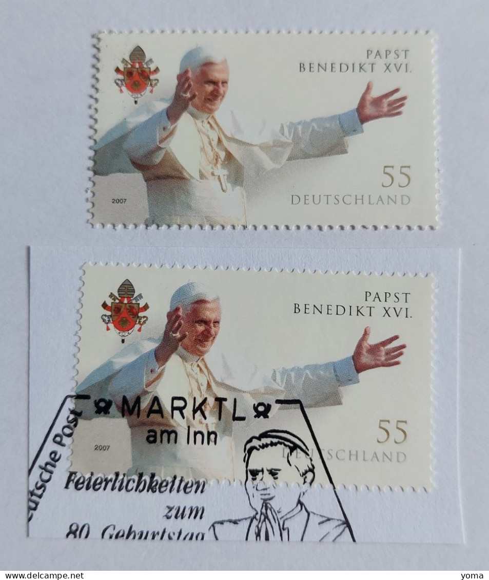 N° 2421       Pape Benoît - Benedikt XVI  -  Neuf Et Oblitéré - Schilderijen