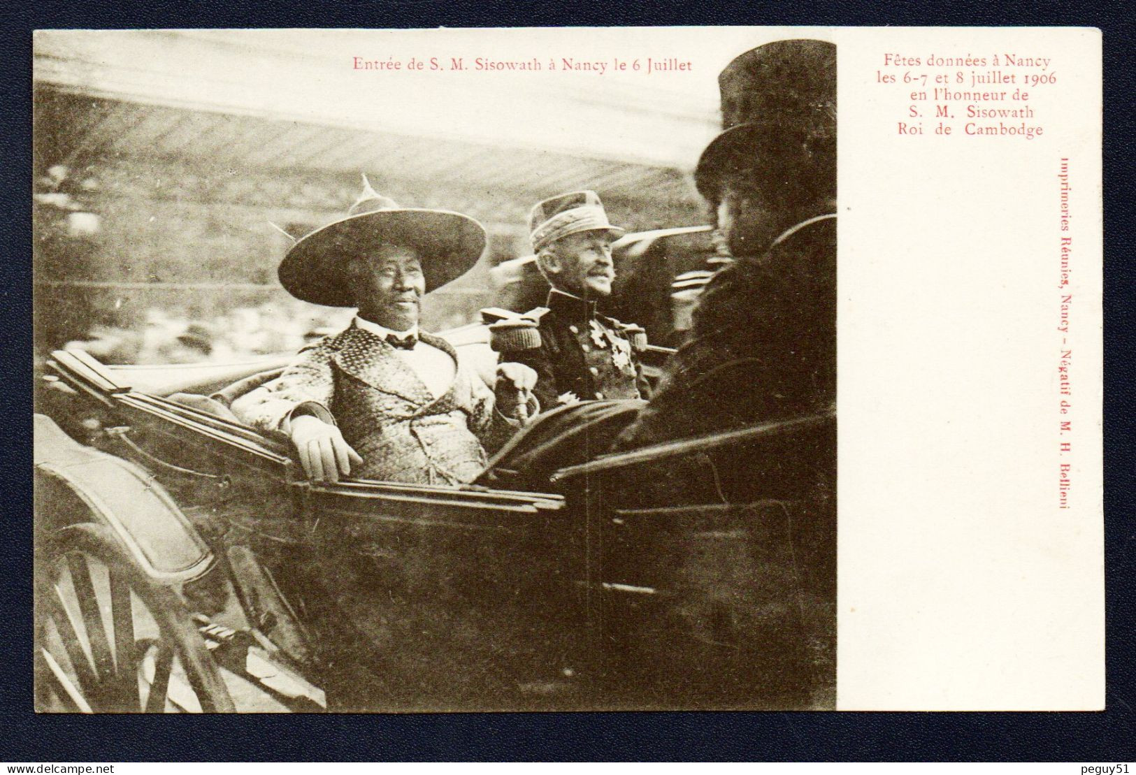 54. Nancy. Fêtes Données Les 6,7 Et 8 Juillet 1906 En L'honneur De S.M. Sisowath, Roi Du Cambodge. Entrée Du Roi. - Cambodge