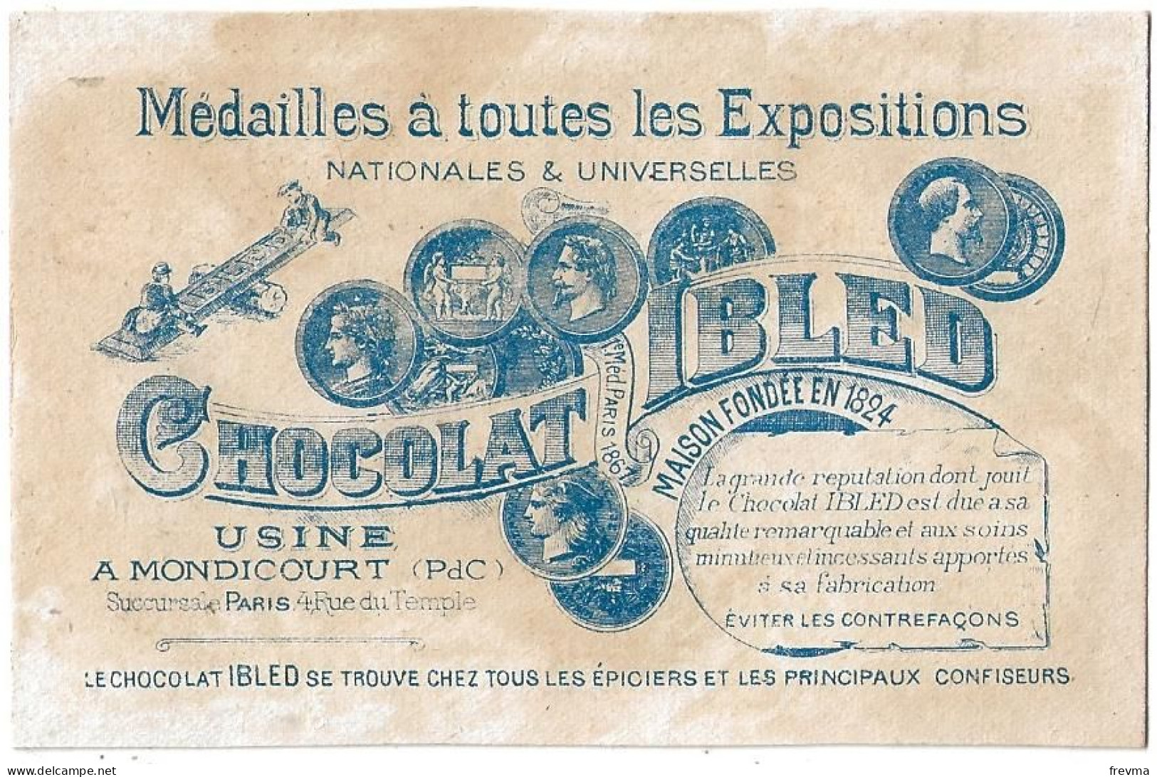 Chromos Chocolat Ibled L'avare Année 1900 - Ibled