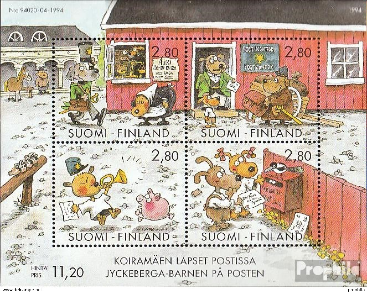 Finnland Block14 (kompl.Ausg.) Postfrisch 1994 Comics - Blocks & Sheetlets