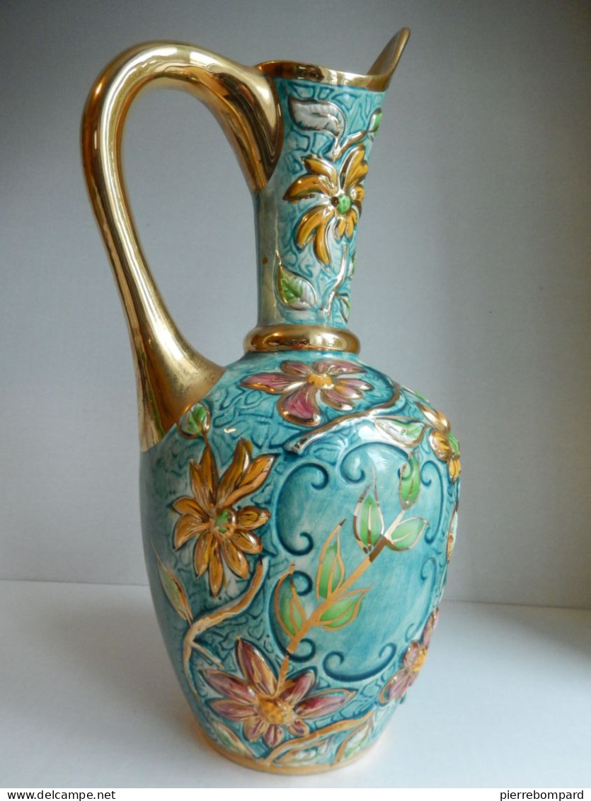 Faience Cruche Ou Pichet Anémon Belgium 101 - Vases