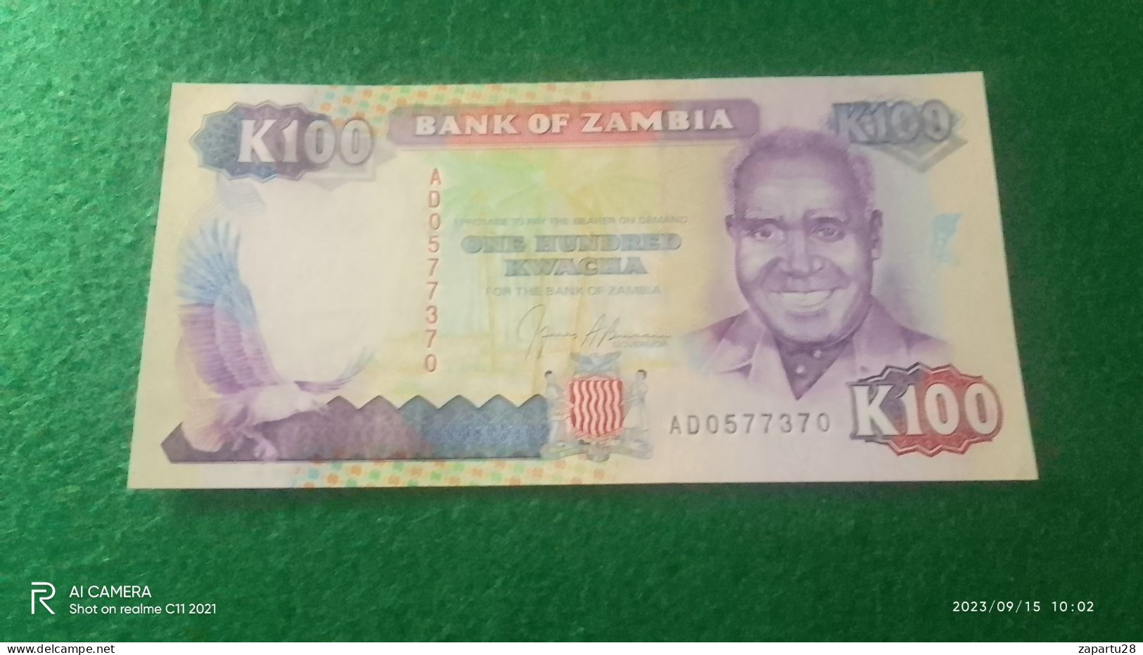 ZAMBIA-     100     KWACHA      UNC - Zambie