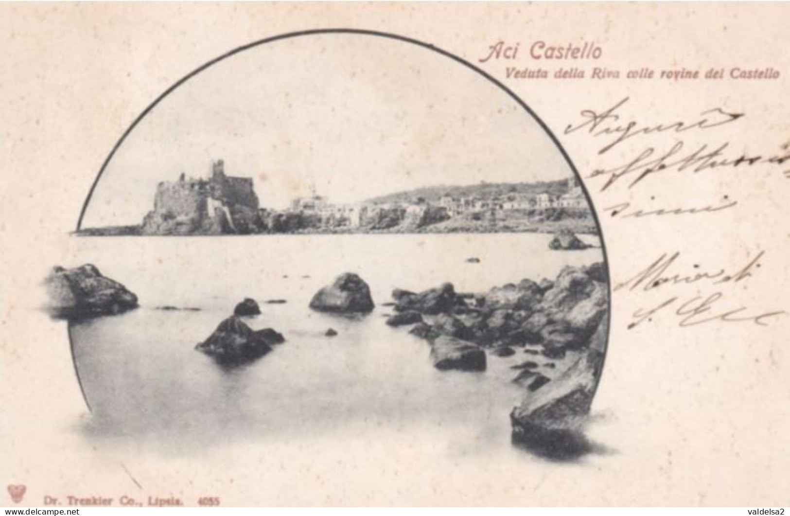 ACI CASTELLO - DINTORNI DI ACIREALE E CATANIA - VEDUTA DELLA RIVA CON LE ROVINE DEL CASTELLO - TIPO GRUSS AUS - 1903 - Acireale
