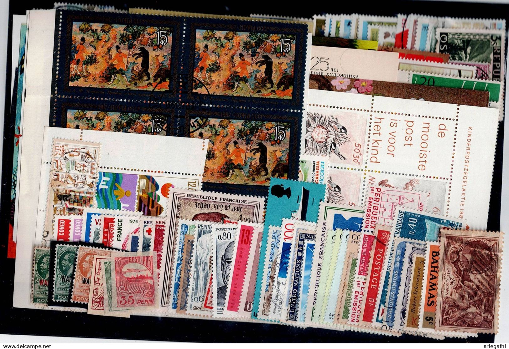 LOT OF 248 STAMPS MINT+USED+ 16 BLOCKS MI- 80 EURO VF!! - Collections (sans Albums)