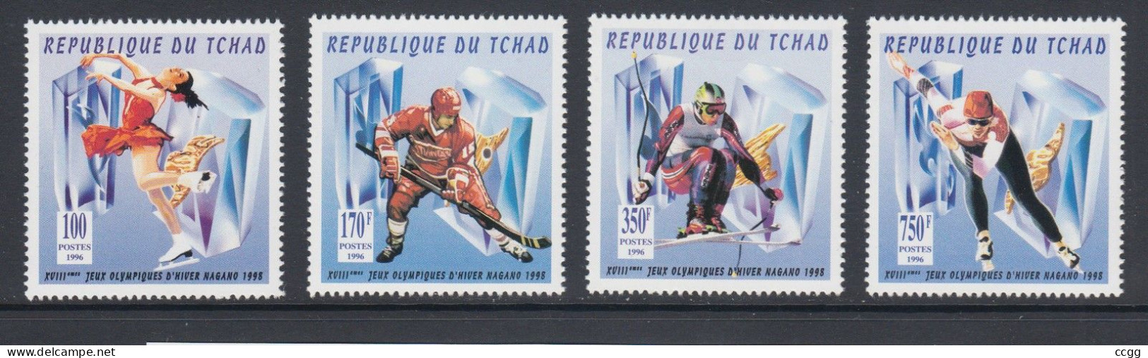 Olympische Spelen 1998 , Tschad - Zegels  Postfris - Inverno1998: Nagano