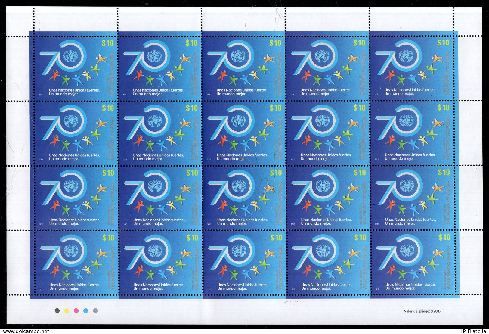 Argentina - 2015 - 70th Anniversary Of The United Nations - Nuevos