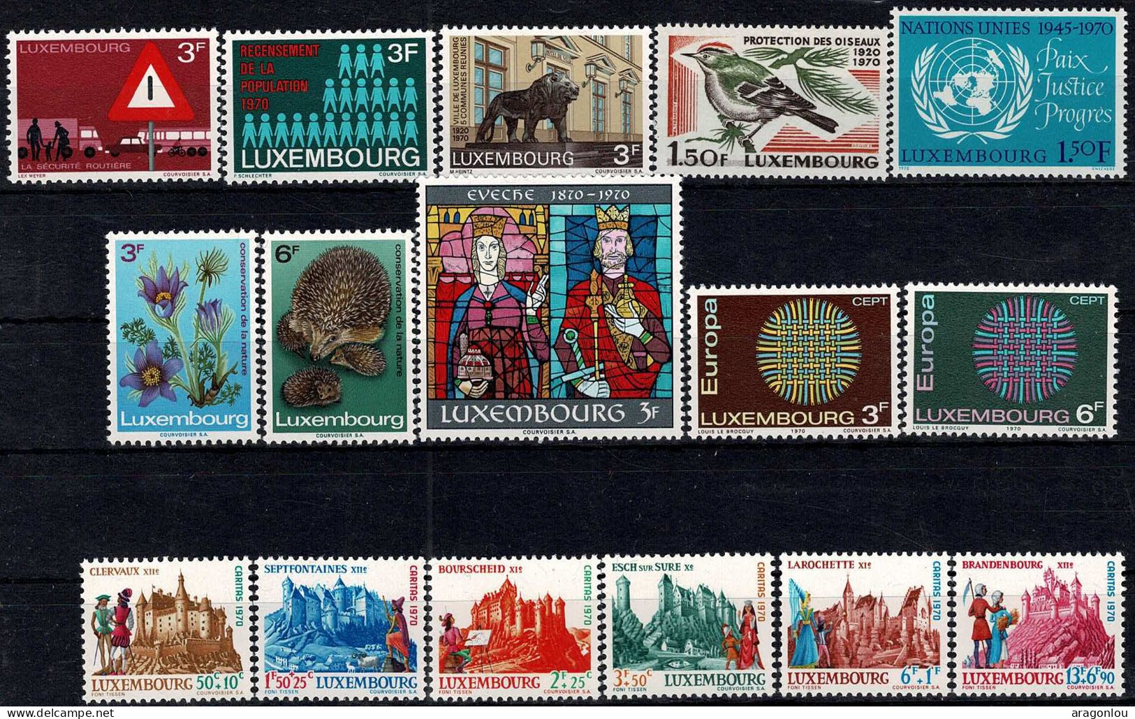 Luxembourg Luxemburg 1970 Année Complête 9 Séries Neuf MNH** - Annate Complete