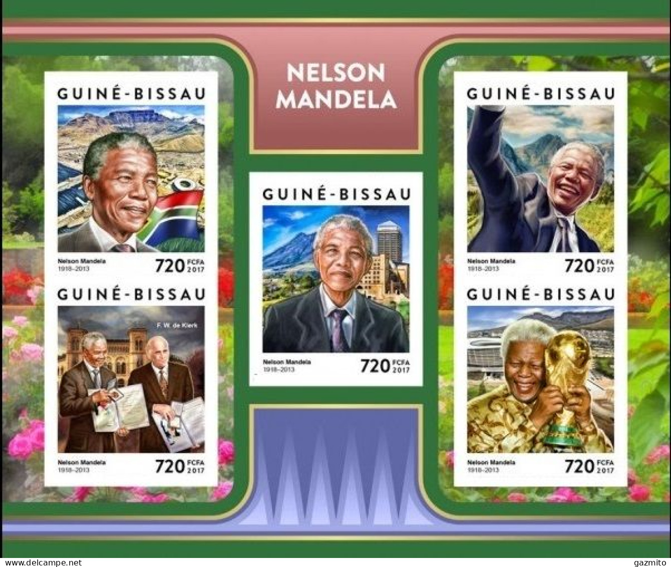Guinea Bissau 2017, Mandela, Football World Cup In S. Africa, BF IMPERFORATED - 2010 – Sud Africa