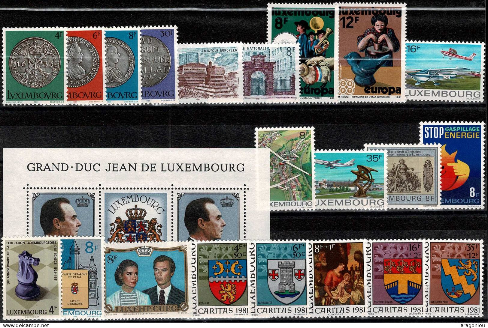 Luxembourg Luxemburg 1981 Année Complête 11 Séries Neuf MNH** Val.cat.18€ - Ganze Jahrgänge