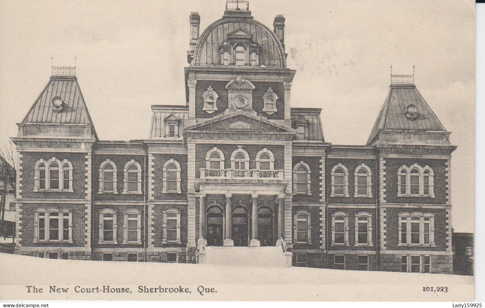The New Court House ,Nouveau Palais De Justice ( Construction 1904-1906)  Sherbrooke Québec Canada. Style Second Empire - Sherbrooke