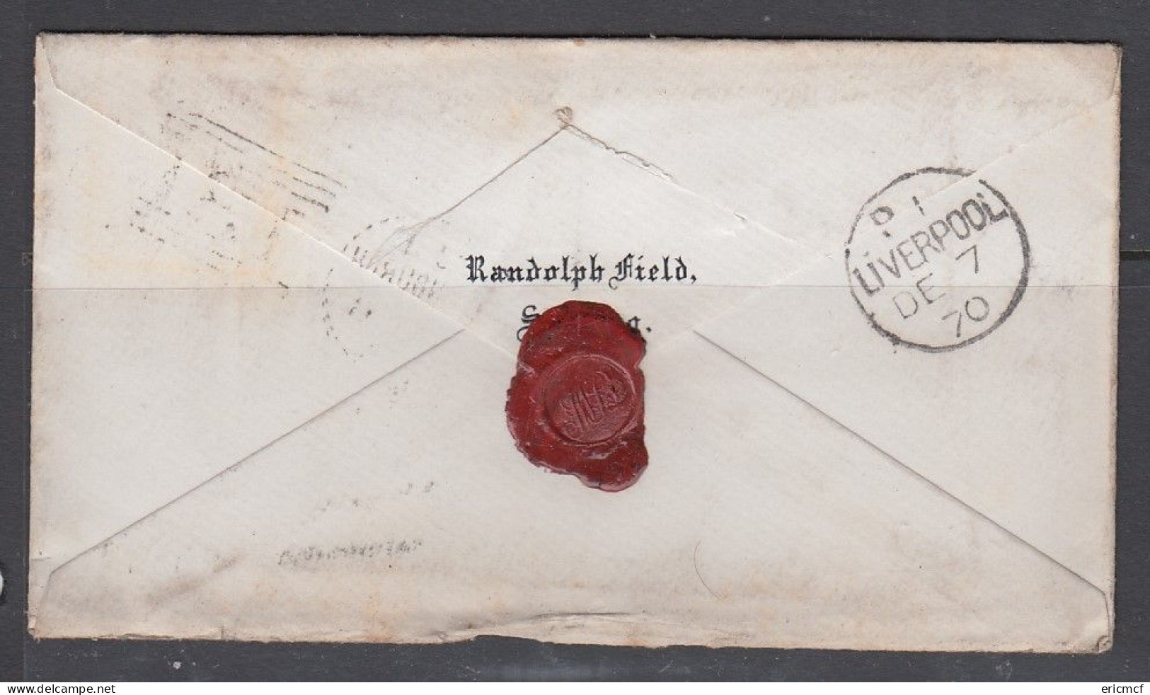 GB 1858 1d Red Plate 141 Edinburgh Dotted Circle On Cover                / PR05 - Covers & Documents