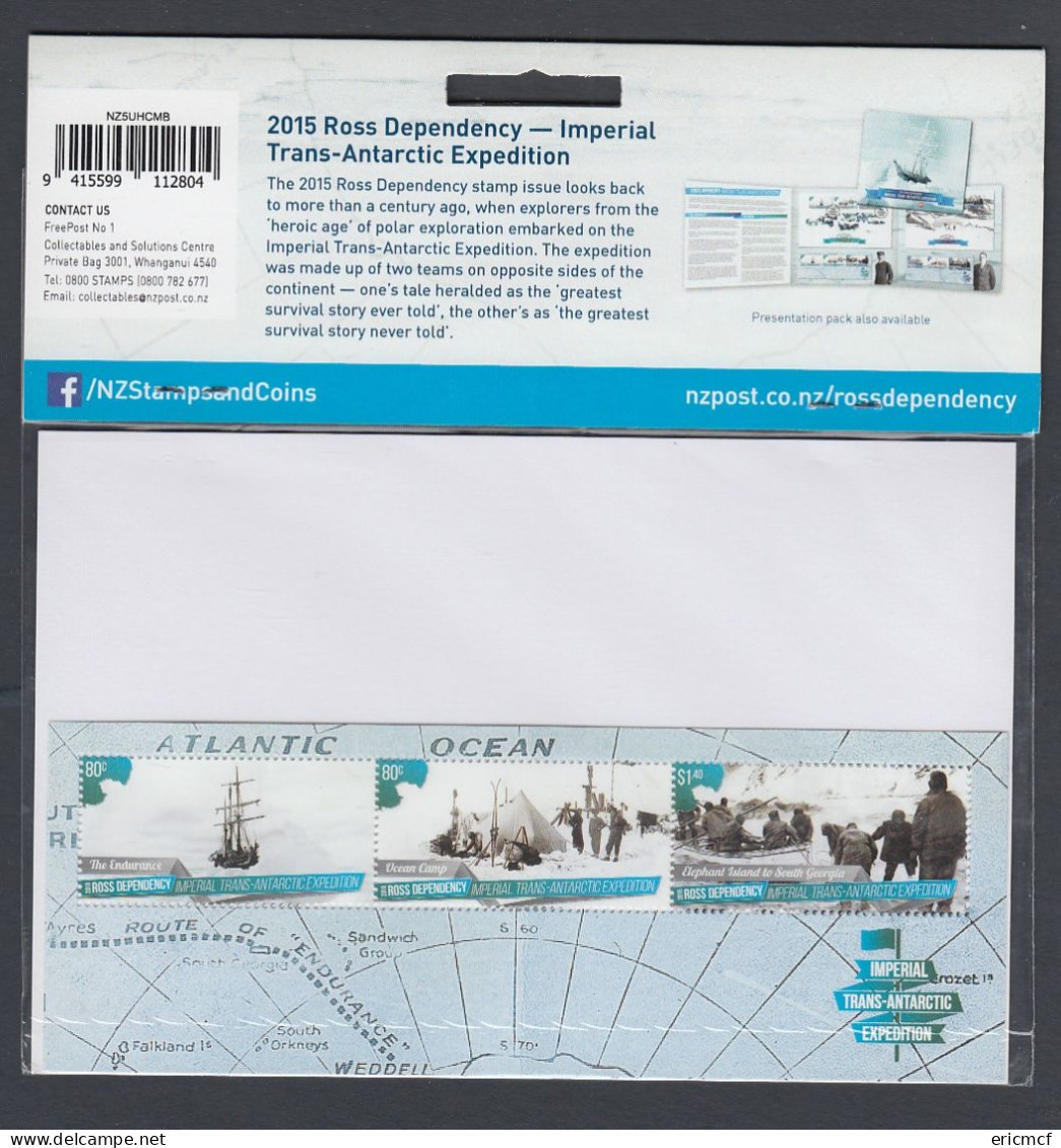 Ross Dependency 2015 Trans-Antarctic Expedition Presentation Pack 6 Stamps +2xMS - Ongebruikt