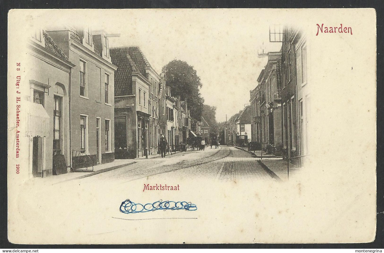 NAARDEN - Marktstraat - Ed. J.H,Schaefer - 1902 Old Postcard (see Sales Conditions) 08731 - Naarden