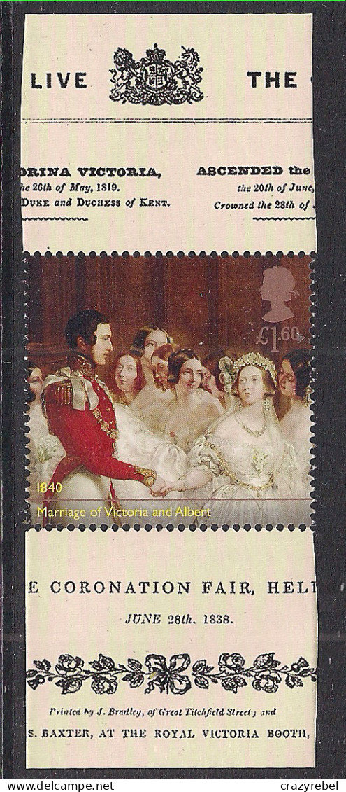 GB 2019 QE2 £1.60 Queen Victoria Bicentenary 1840 Umm SG 4223 Ex DY 30 ( M1436 ) - Unused Stamps