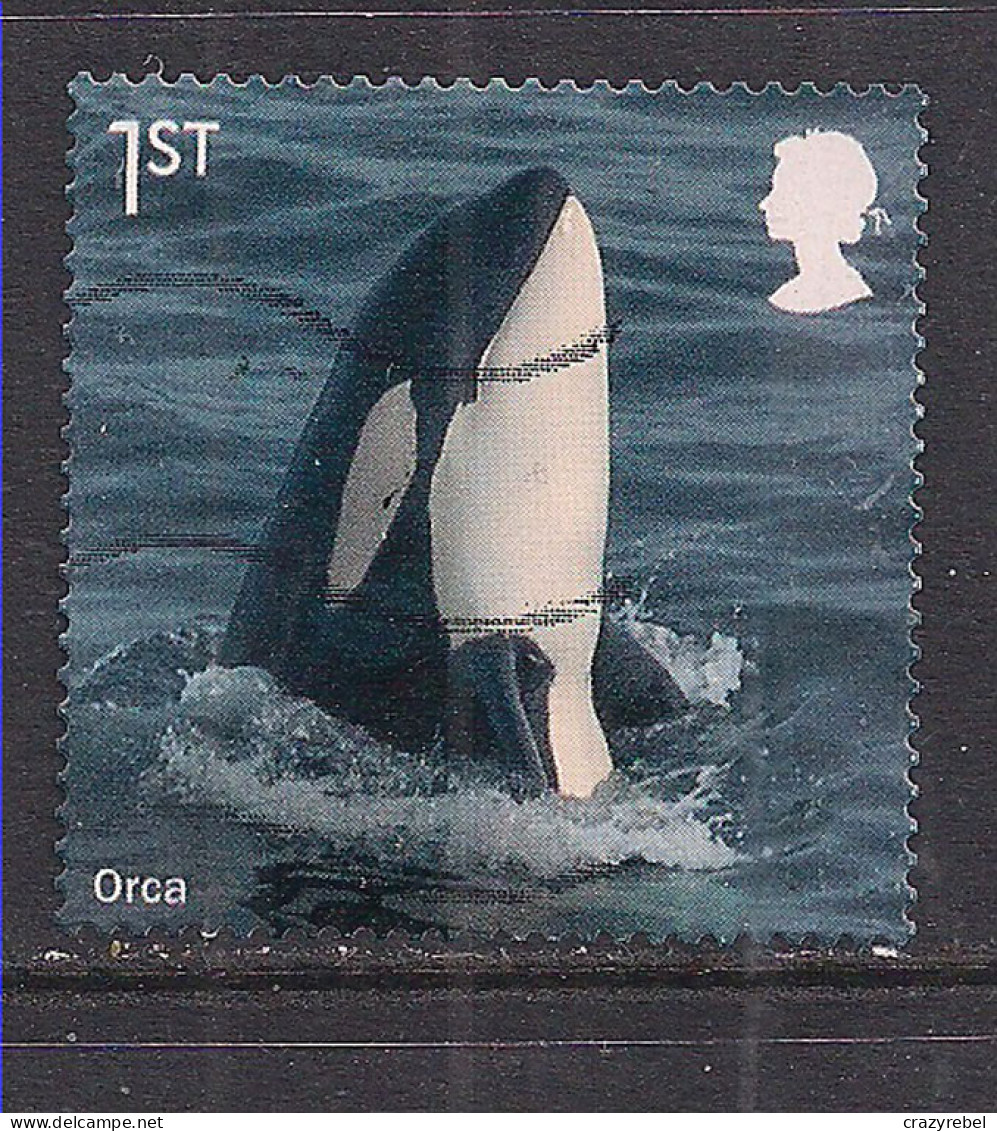 GB 2021 QE2 1st Wild Coasts Orca Whale Used Self Adhesive SG 4553 Ex PM 81 ( E1164 ) - Used Stamps