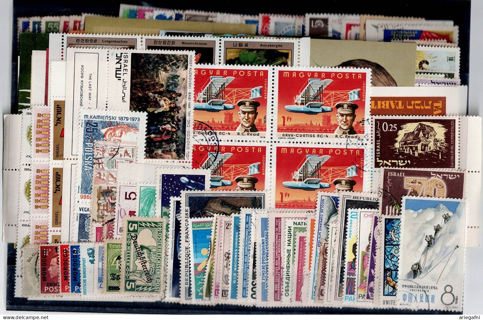 LOT OF 230 STAMPS MINT+USED+16 BLOCKS MI - 80 EURO VF!! - Collections (sans Albums)