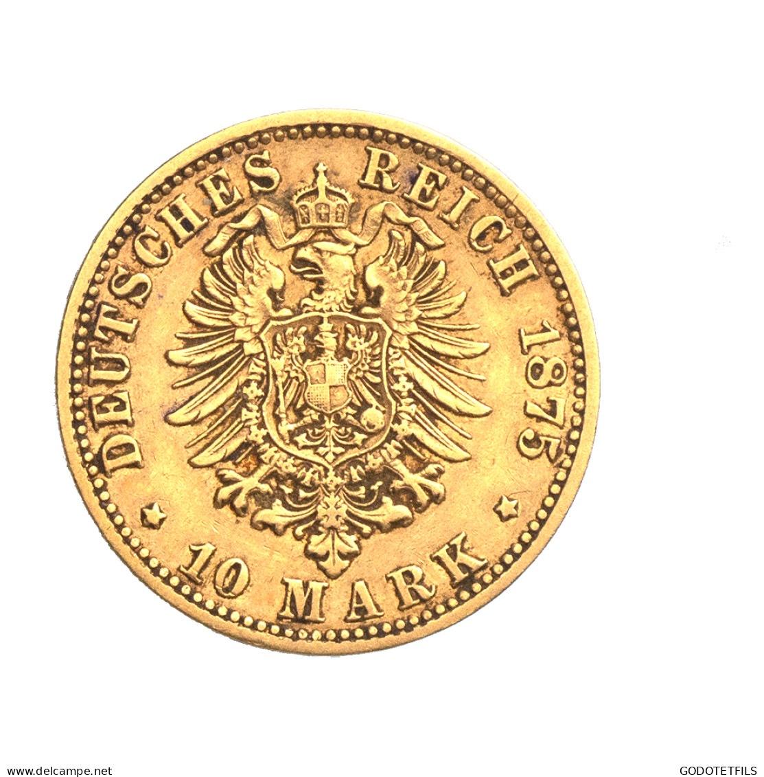 Allemagne-Ville Libre DHambourg 10 Mark 1875 Hambourg - 5, 10 & 20 Mark Or