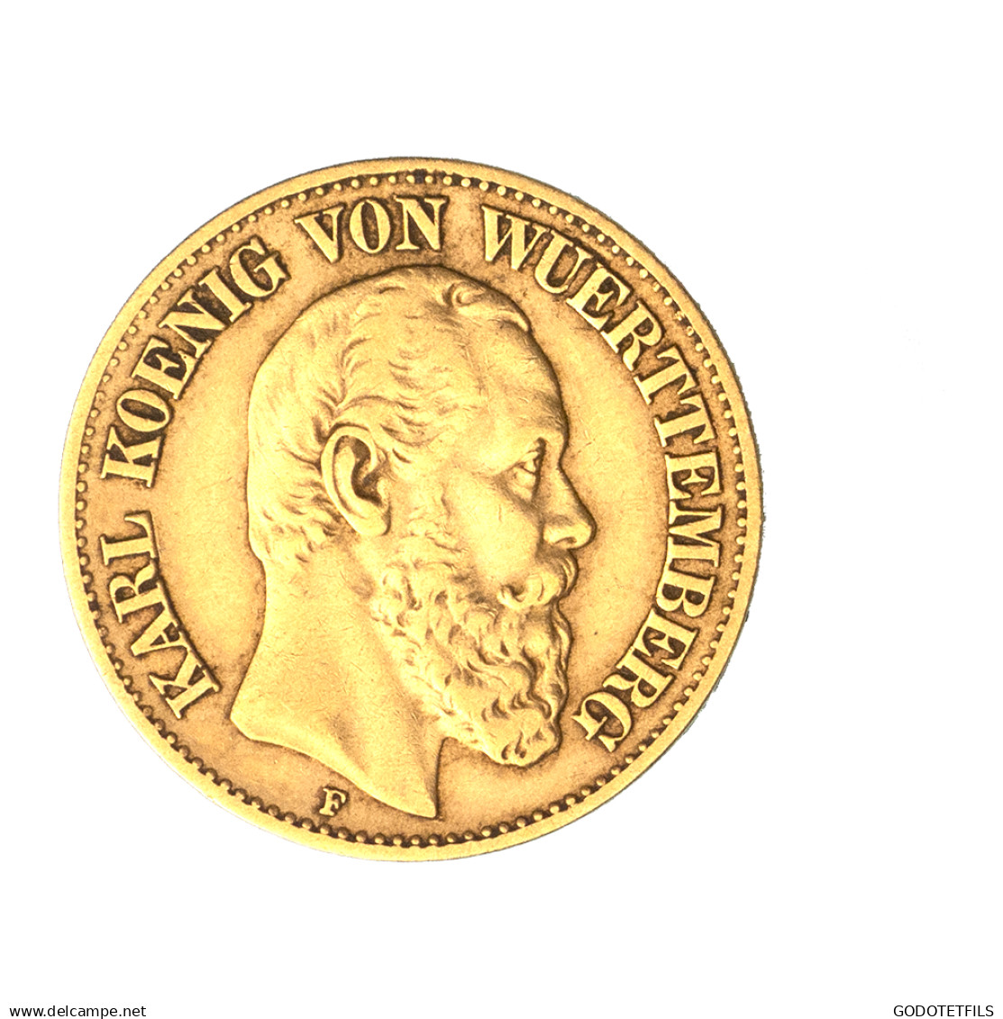 Allemagne-Royaume De Wurtemberg - 10 Mark Charles 1er 1873 Stuttgart - 5, 10 & 20 Mark Oro