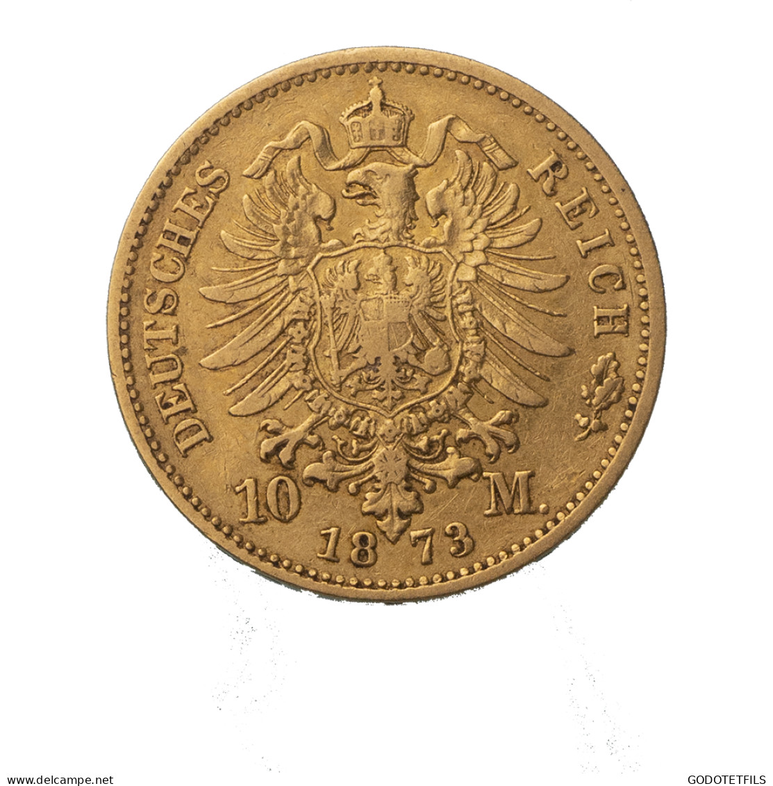 Allemagne- Duché De Hesse 10 Mark 1873 Ludwig III Hessen - 5, 10 & 20 Mark Oro