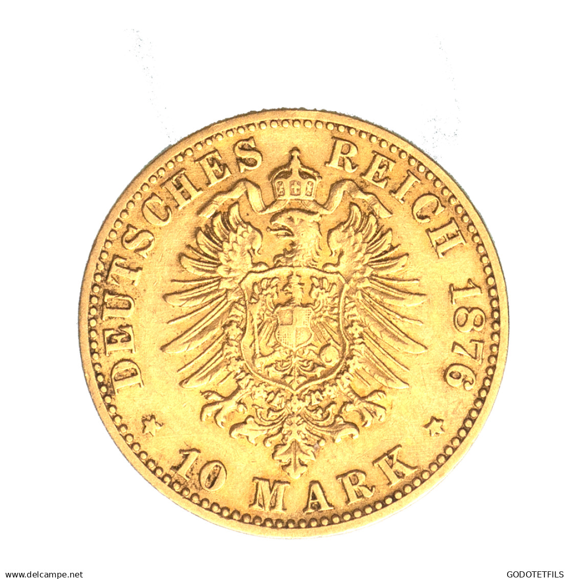 Allemagne-Duché De Bade-10 Marks - Frédérich Ier - 1876 Karlsruhe - 5, 10 & 20 Mark Goud