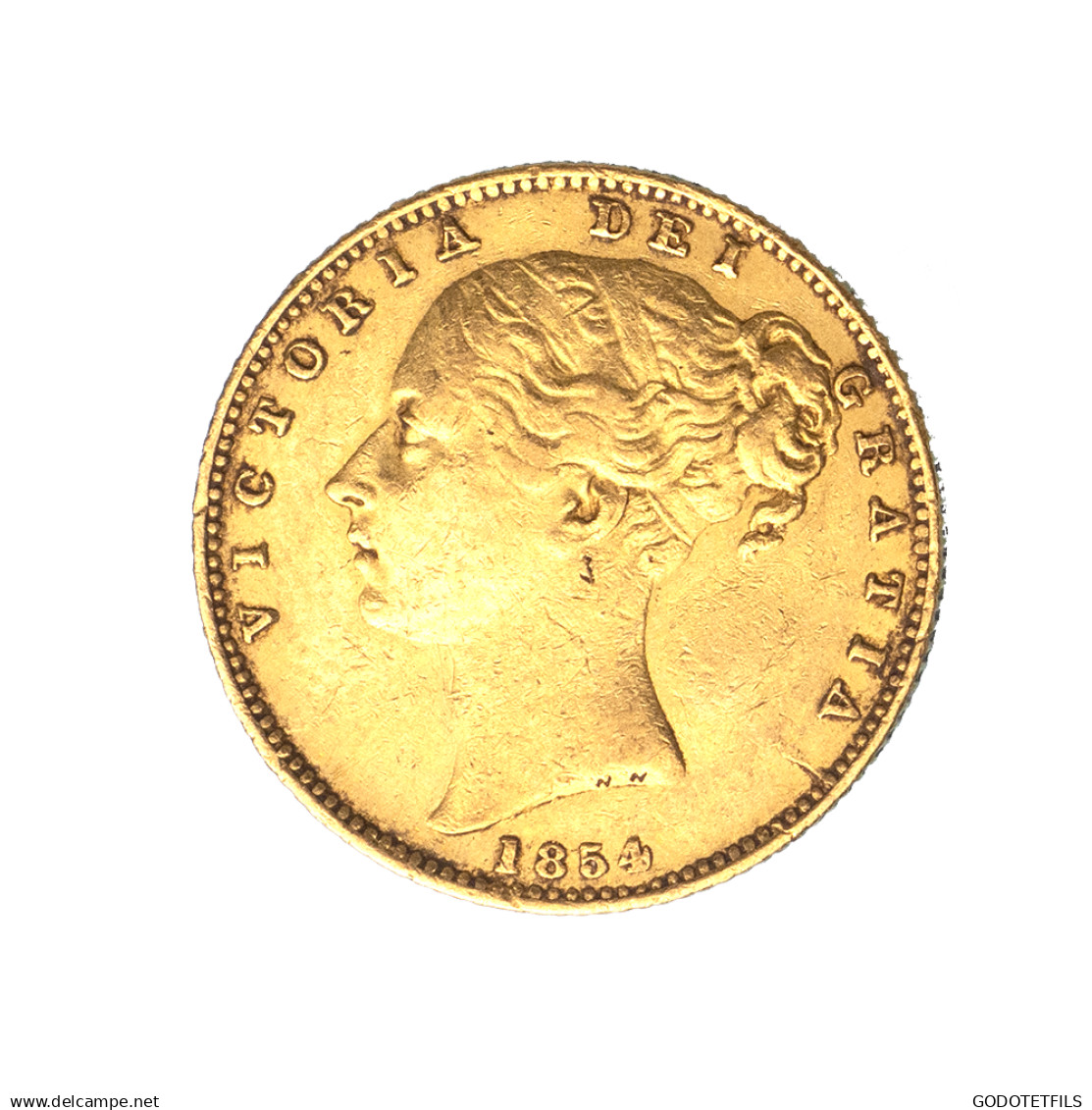 Royaume-Uni-Souverain Victoria 1854 Londres - 1 Sovereign