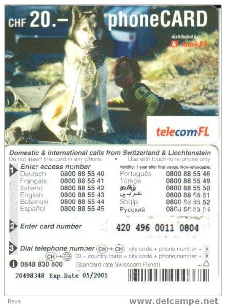 LIECHTENSTEIN 20 FR  DOG  ANIMAL  CHILD   EXP. 07/05   SPECIAL PRICE !READ DESCRIPTION !! - Liechtenstein