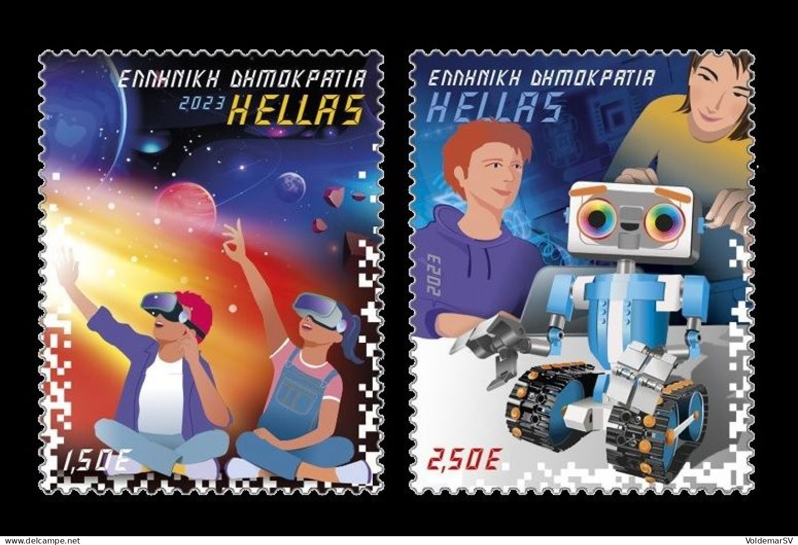 Greece 2023 Mih. 3183/84 Child And Technology. Space. Robots MNH ** - Neufs