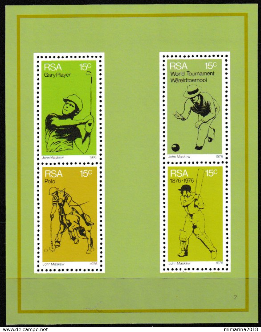 RSA  SOUTH AFRICA  MNH  1976  "SPORTS" - Neufs