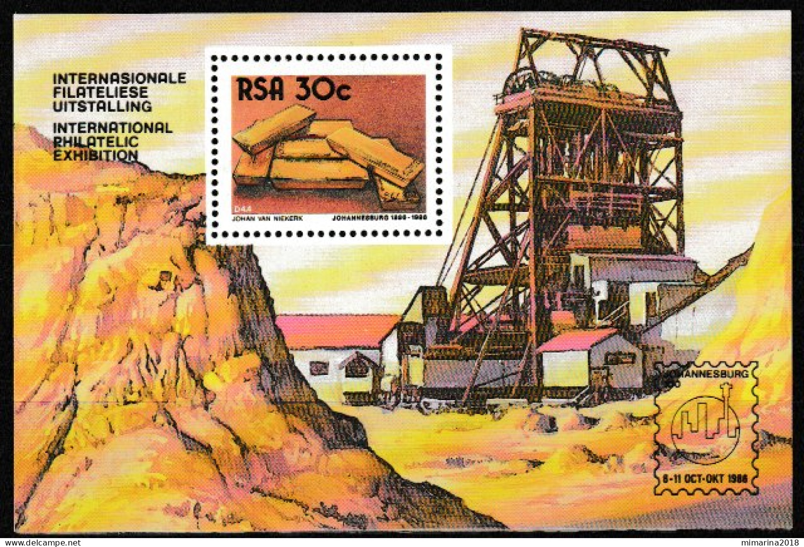 RSA  SOUTH AFRICA  MNH  1986  "INTERNATIONAL PHILATELIC EXHIBITION" - Ungebraucht