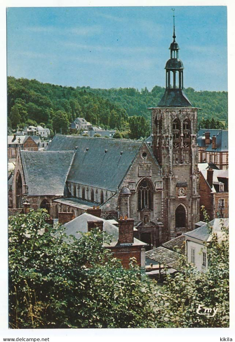 CPSM / CPM 10,5 X 15 Eure BERNAY L'Eglise Sainte-Croix (XIV° Siècle) - Bourgtheroulde