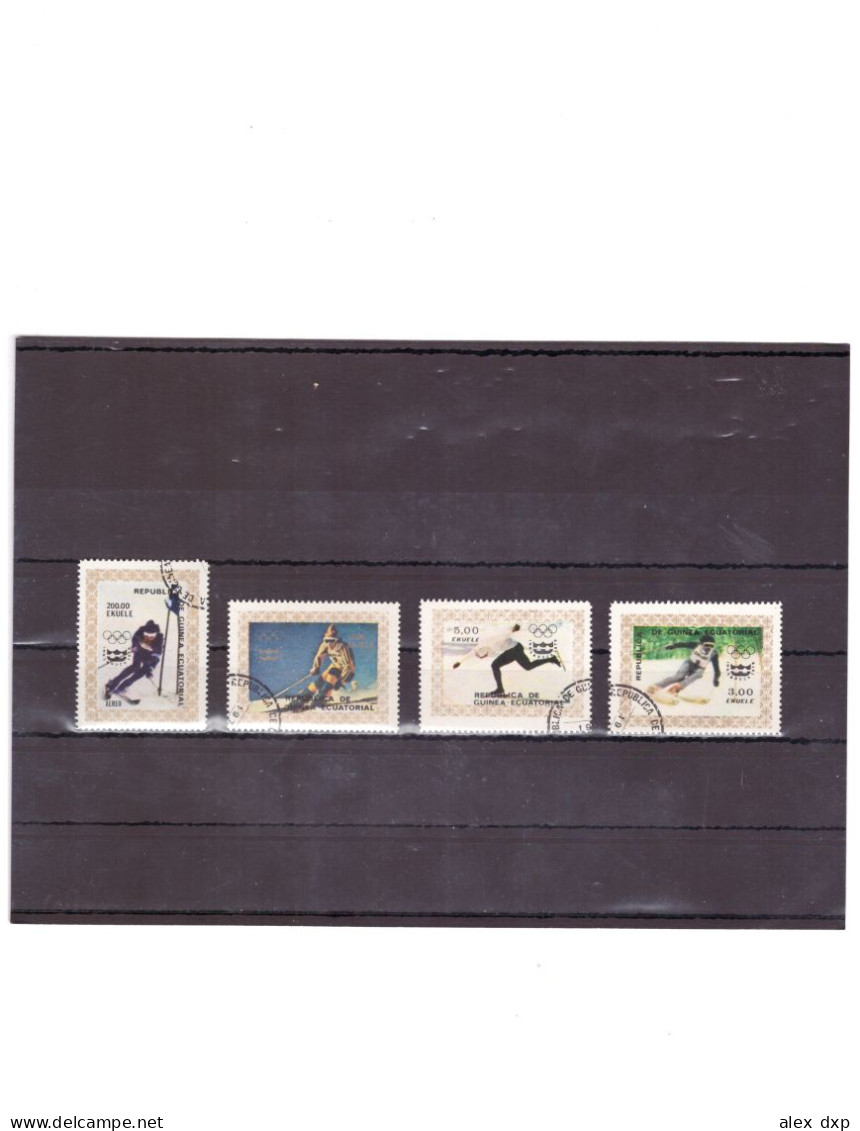 Equatorial Guinea 1976 > Winter Olympic Games 1976, Innsbruck > Full Set Of 4 CTO Stamps - Hiver 1976: Innsbruck