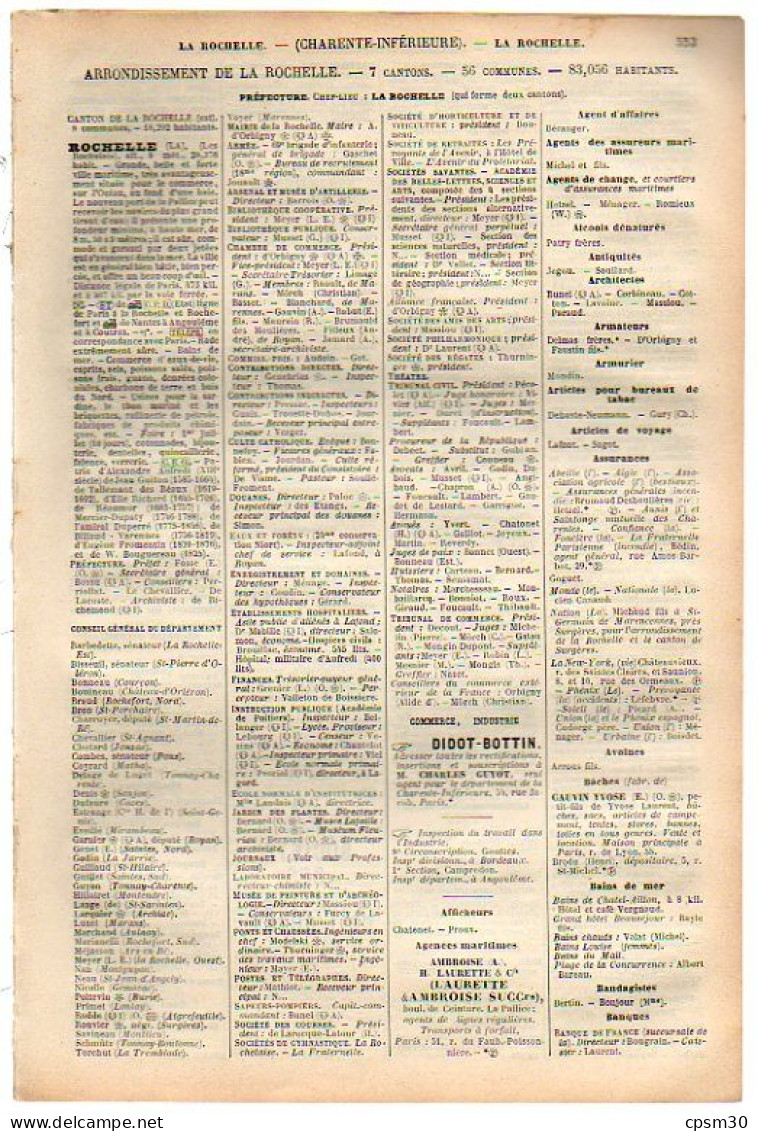 ANNUAIRE - 17 - Département Charente Inférieure - Année 1900 - édition Didot-Bottin - 36 Pages - Directorios Telefónicos