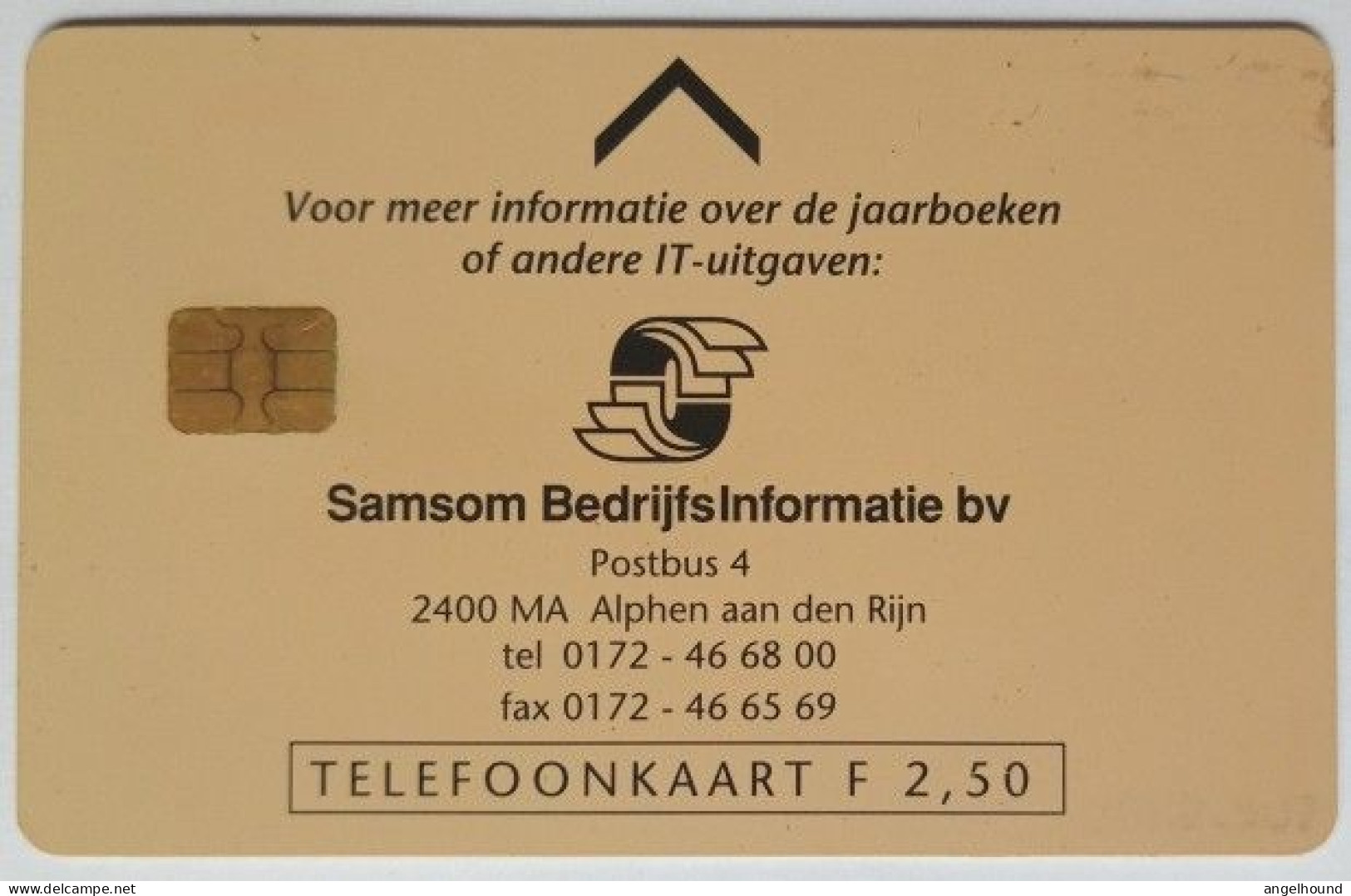 Netherlands 2.50 Dutch Guilder Chip Card - Samsom Bedrijfsinformatie Bv - Privé
