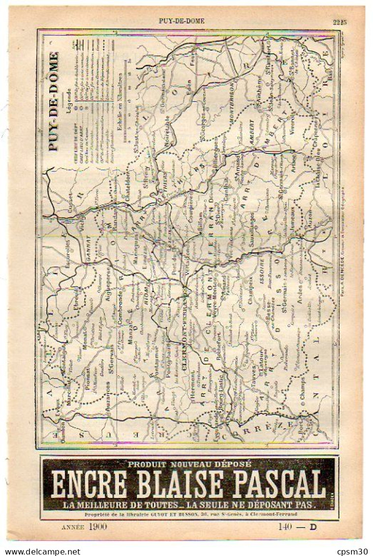 ANNUAIRE - 63 - Département Puy De Dome - Année 1900 - édition Didot-Bottin - 47 Pages - Elenchi Telefonici