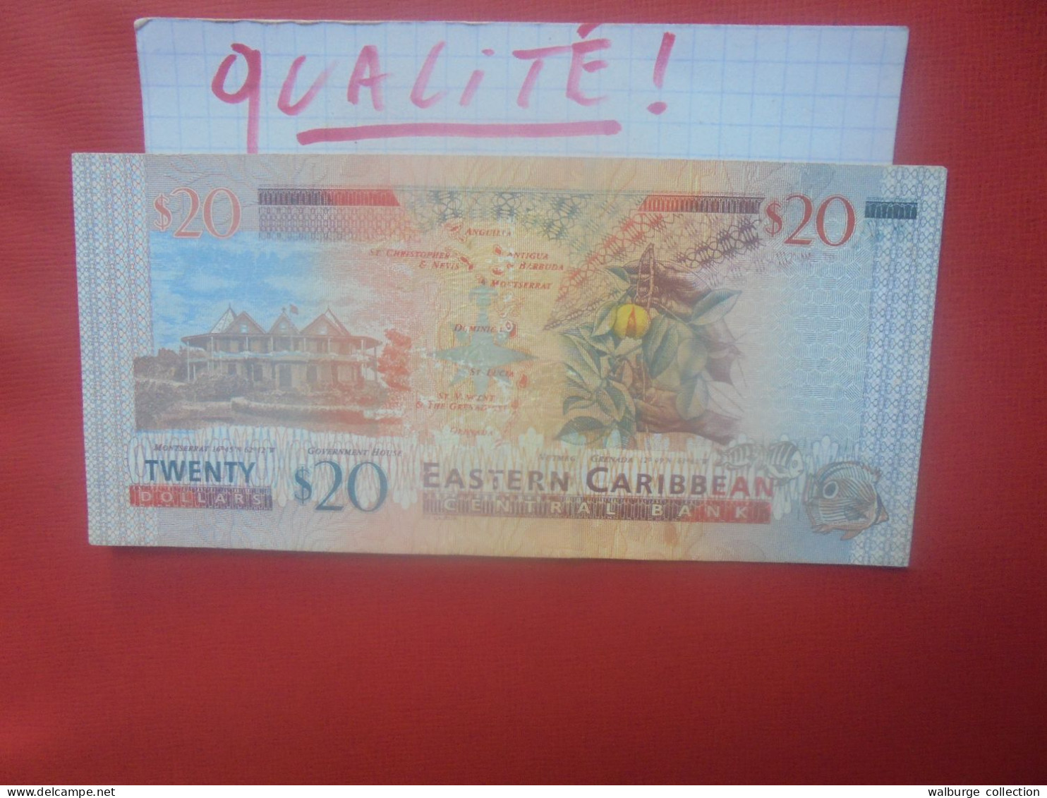 CARAIBES (Santa Lucia) 20$ ND (1994) Peu Circuler Belle Qualité (B.30) - Caribes Orientales