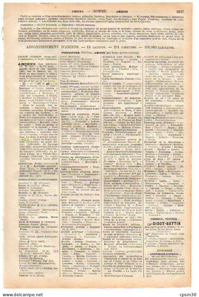 ANNUAIRE - 80 - Département Somme - Année 1900 - édition Didot-Bottin - 51 Pages - Elenchi Telefonici