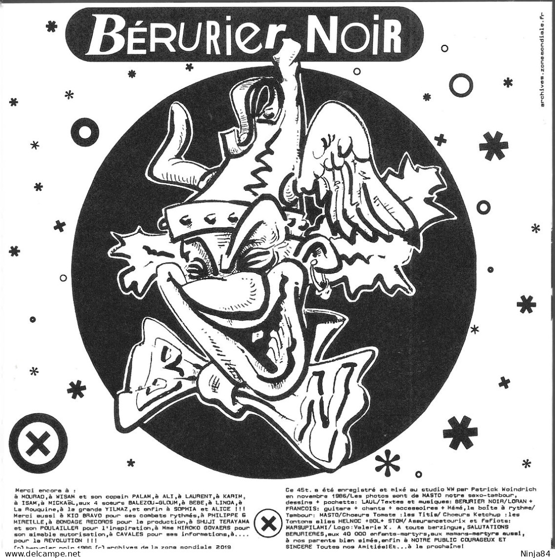 SP 45 RPM (7) Bérurier Noir  "  L'empereur Tomato-ketchup  " - Punk