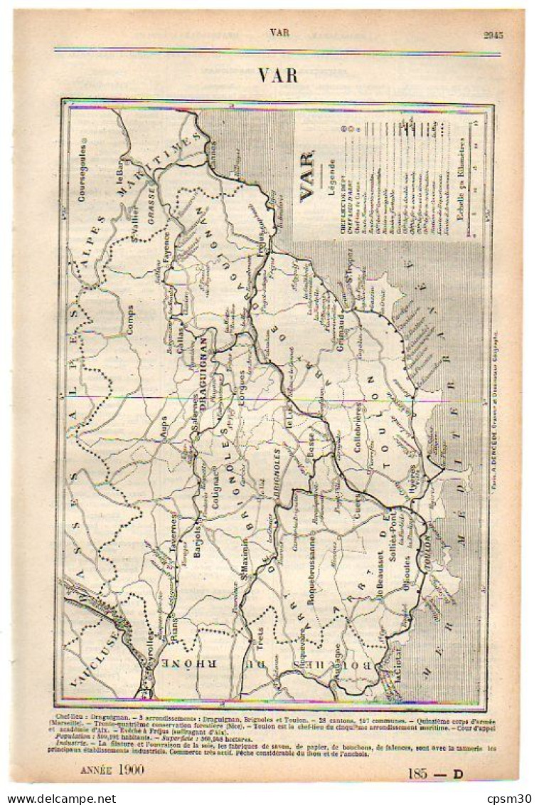 ANNUAIRE - 83 - Département Var - Année 1900 - édition Didot-Bottin - 22 Pages - Telefonbücher