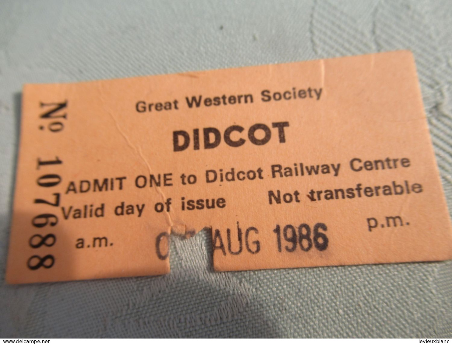British Railways/ Great Western Society/ DIDCOT/ Aout 1986      TCK248 - Sin Clasificación