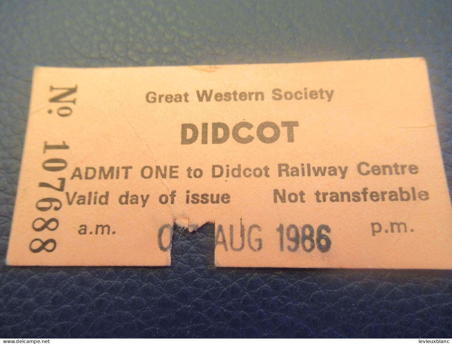 British Railways/ Great Western Society/ DIDCOT/ Aout 1986      TCK248 - Non Classificati