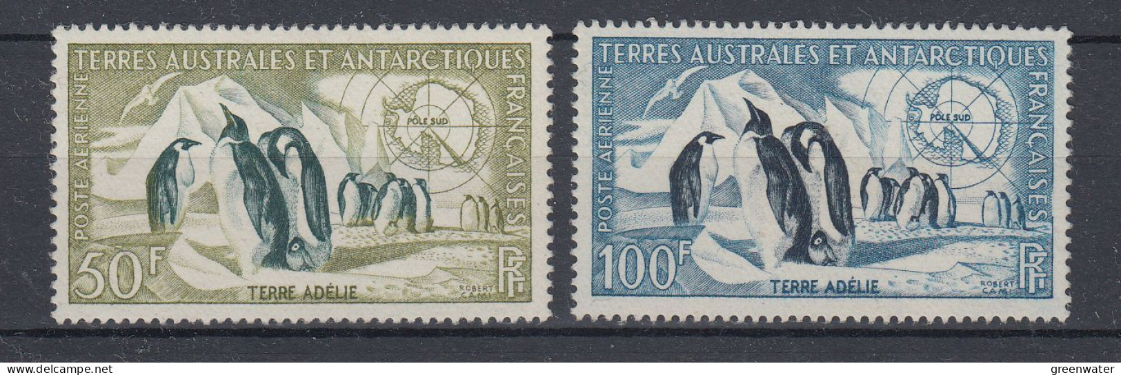 TAAF 1956 Penguins 2v ** Mnh (BTA150) - Neufs