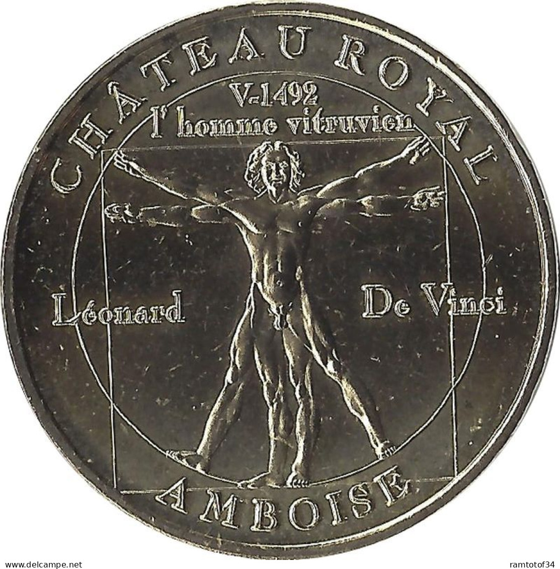 2005 MDP132 - AMBOISE - Le Château D'Amboise 2 ( L'homme Vitruvien) / MONNAIE DE PARIS - 2005