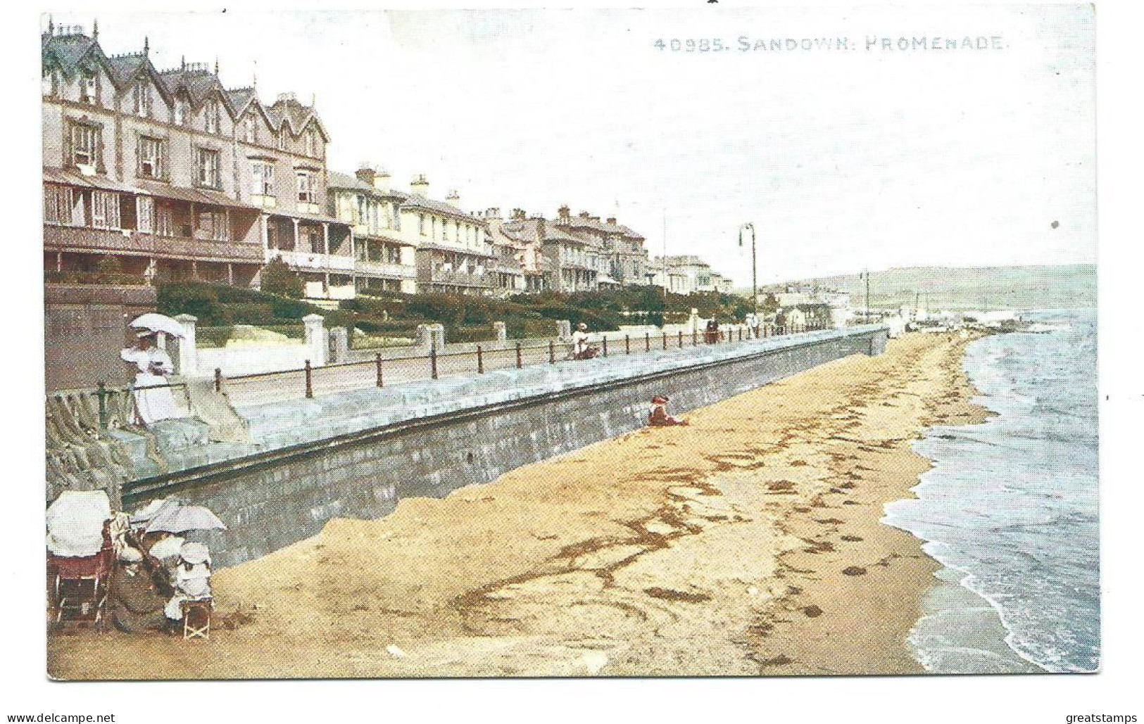 Isle Of Wight Postcard Sandown Promenade Celesque Series Unused - Sandown