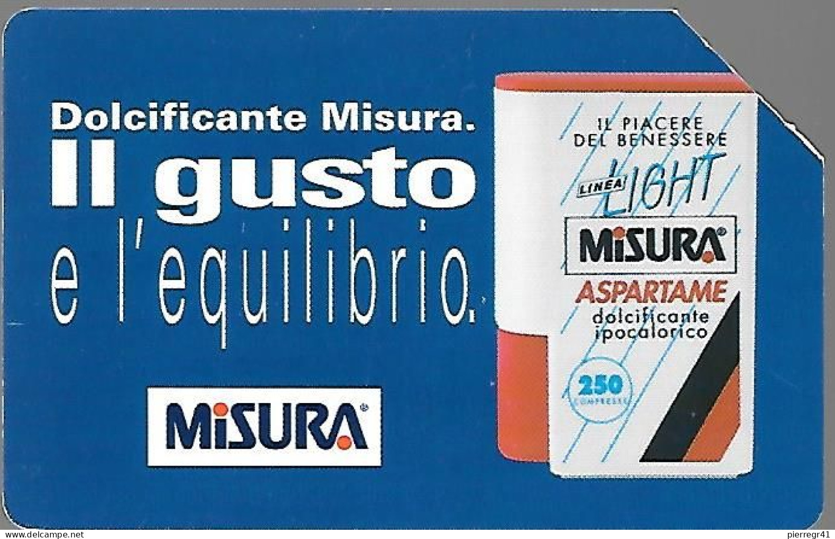 CARTE-MAGNETIQUE-ITALIE-5000L-30/06/1998-MISURA-ASPARTAME LIGHT-Utilisé TBE - Alimentation