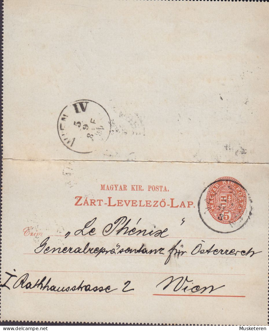 Romania Vorläufer Hungary Ungarn Postal Stationery Ganzsache Kartenbrief Hermanstadt SIBIU (Nagyszeben) 1890 WIEN - Cartes Postales